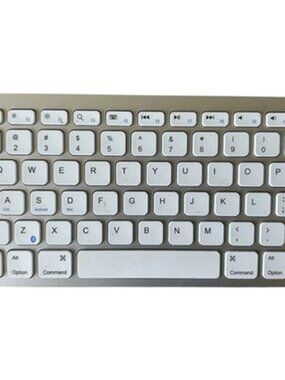 Anker Ultra-Compact Bluetooth Wireless Keyboard – White/Silver - No Dongle
